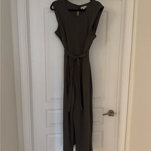 Max Studio Sleeveless camo green Maxi pant suit 1 piece